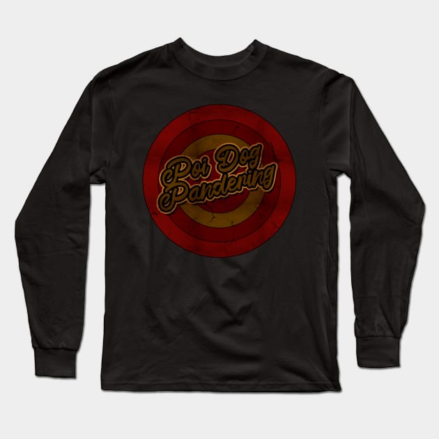 Circle Retro Poi Dog Pandering Long Sleeve T-Shirt by Electric Tone